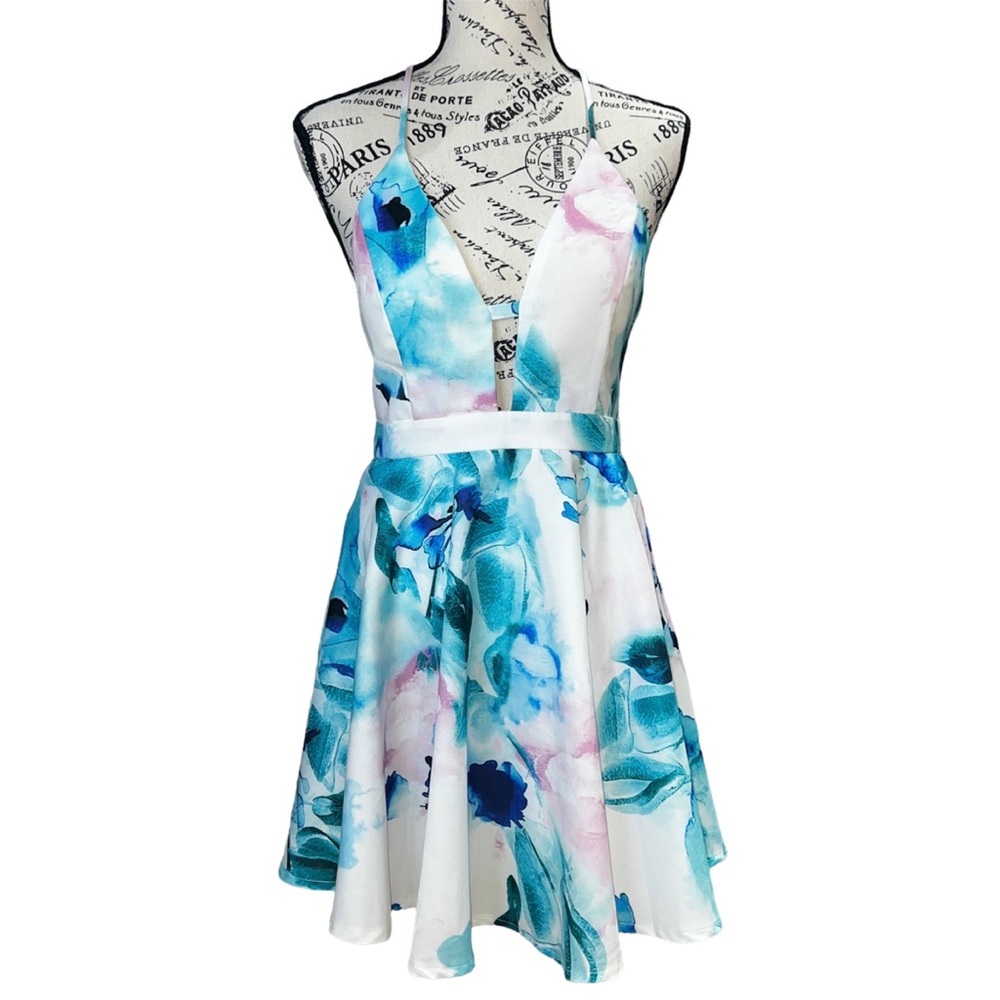 Windsor Pastel Watercolor Short Dress